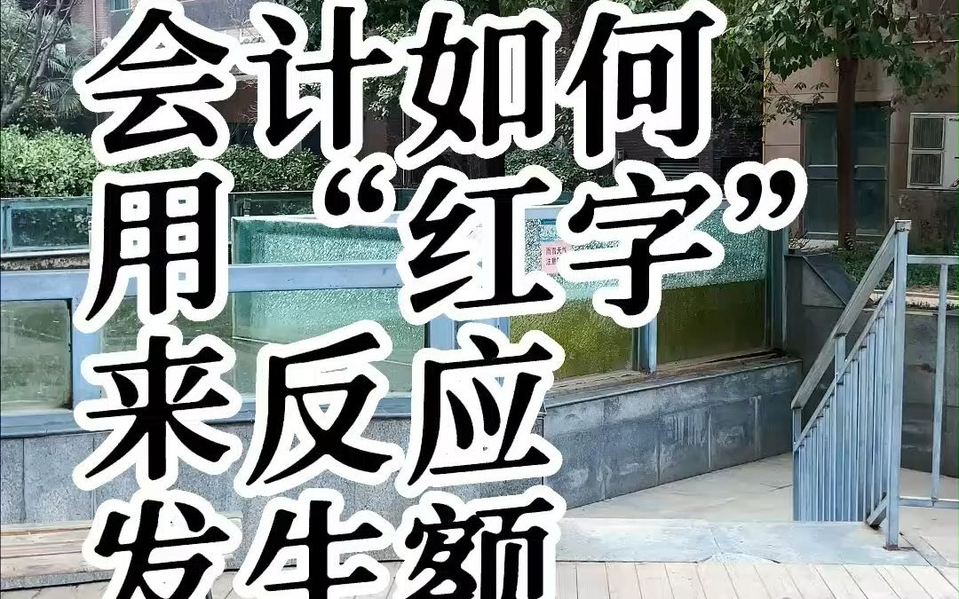 会计如何实现用“红字”来反映发生额哔哩哔哩bilibili