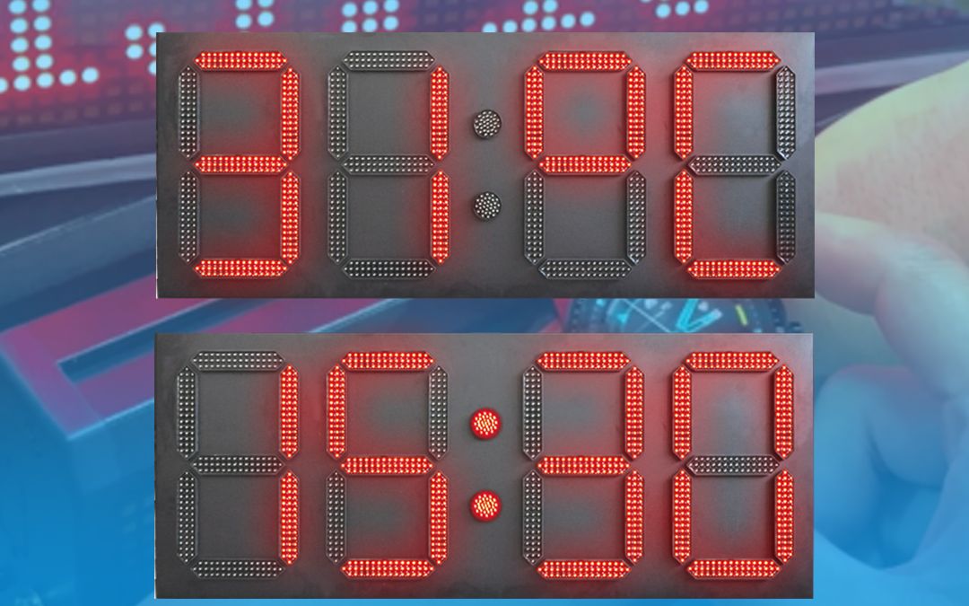 户外防水led电子钟,gps北斗自动校时.大型时间数字显示屏定制