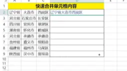 下载视频: #office办公技巧 表格合并内容来咯！#excel #文员零基础入门教程