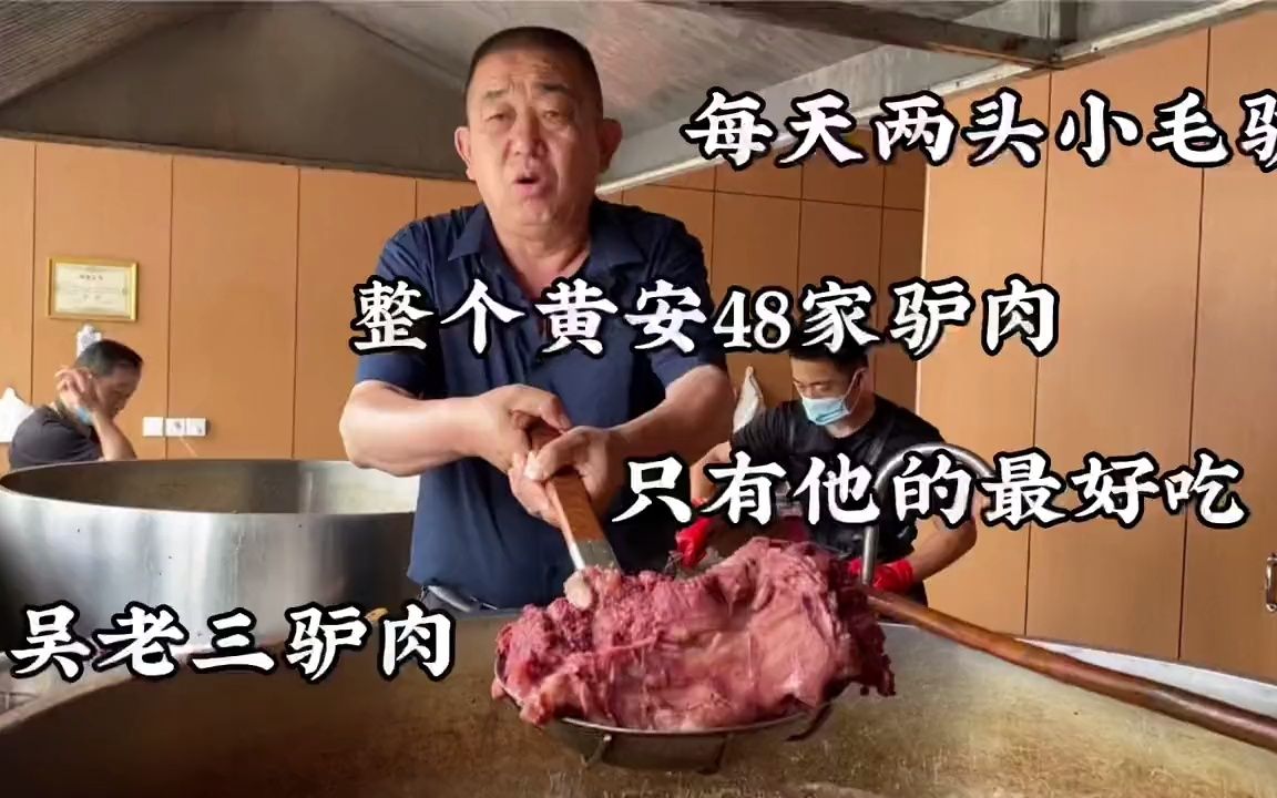 【农村大席】菏泽黄安吴老三驴肉,牛逼吹的杠杠叫,自称一天两头驴,没有比的哔哩哔哩bilibili