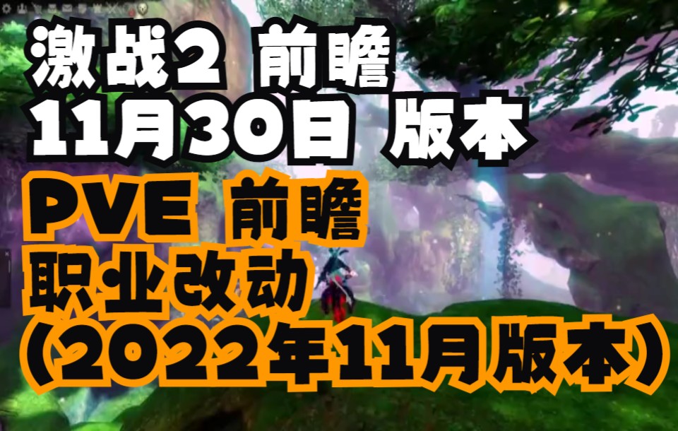 【花猫】激战2 11月30日 版本 PVE 前瞻 职改改动 (2022年11月版本)网络游戏热门视频