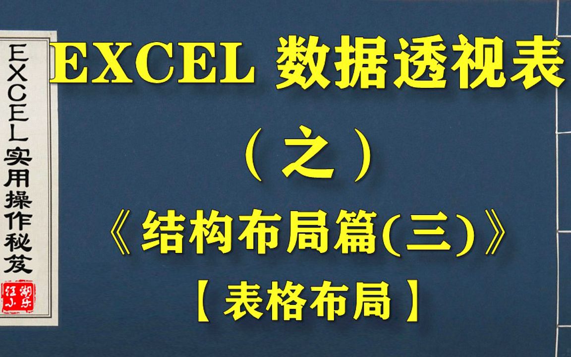 EXCEL数据透视表中使用最多的“表格显示布局”,你可全部知晓?哔哩哔哩bilibili