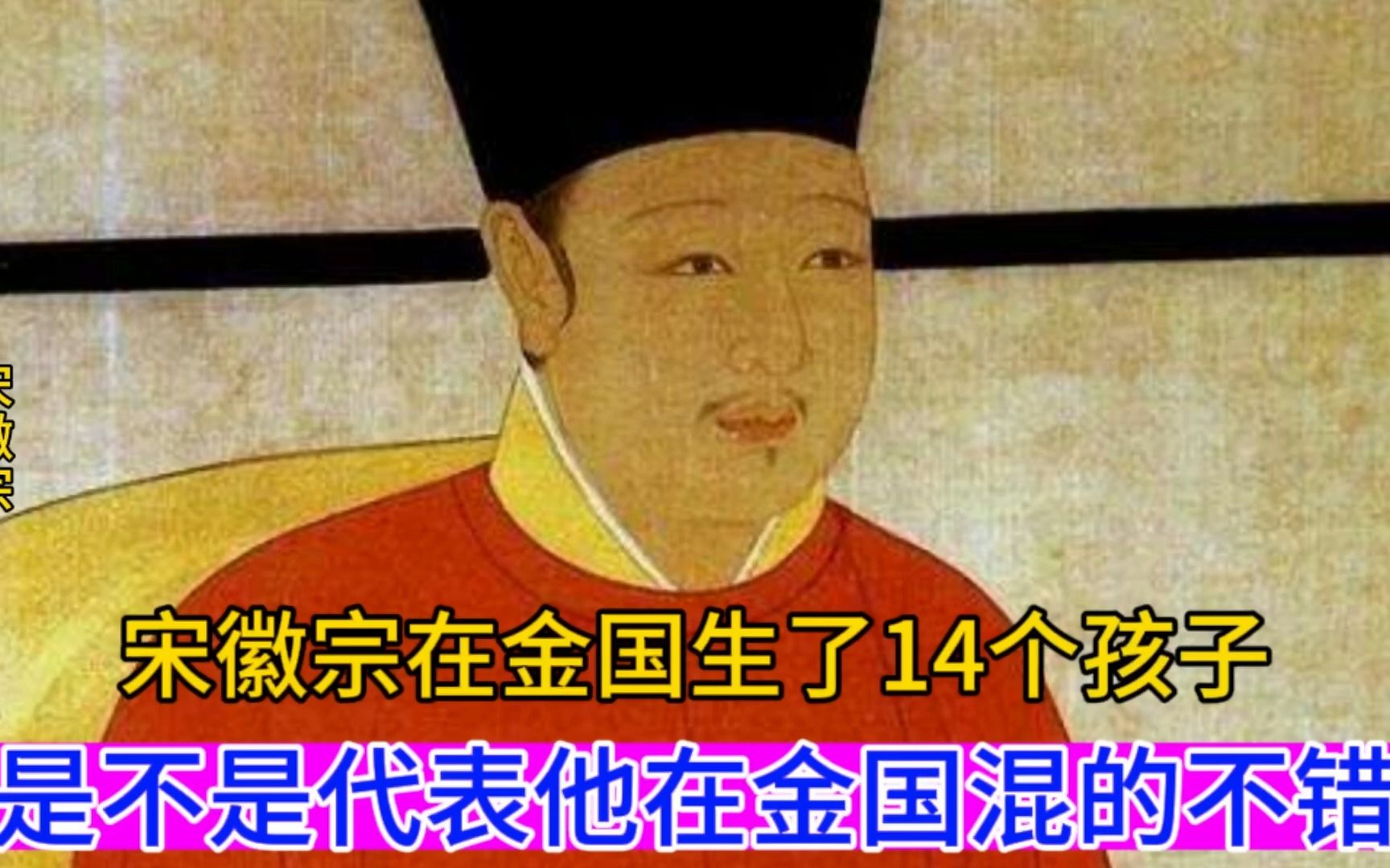 宋徽宗在金国生了14个孩子,是不是代表他在金国混的不错?哔哩哔哩bilibili