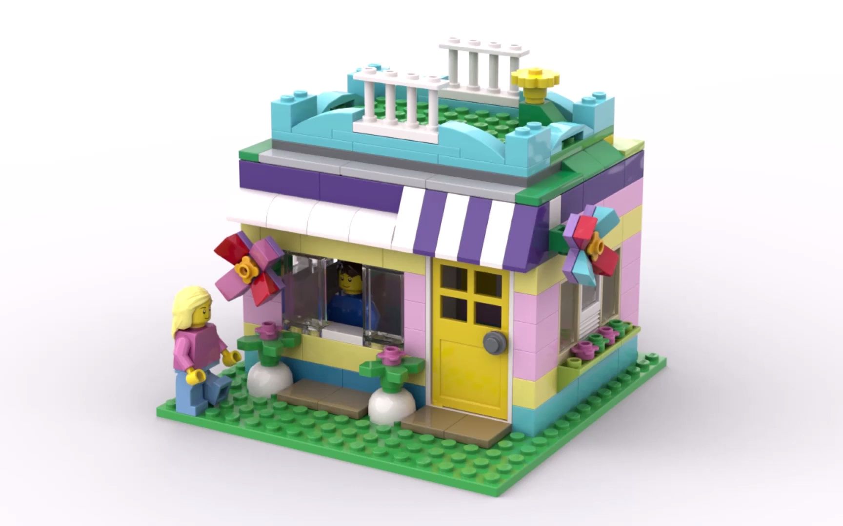 乐高10698拼搭:花店3.0_哔哩哔哩_bilibili