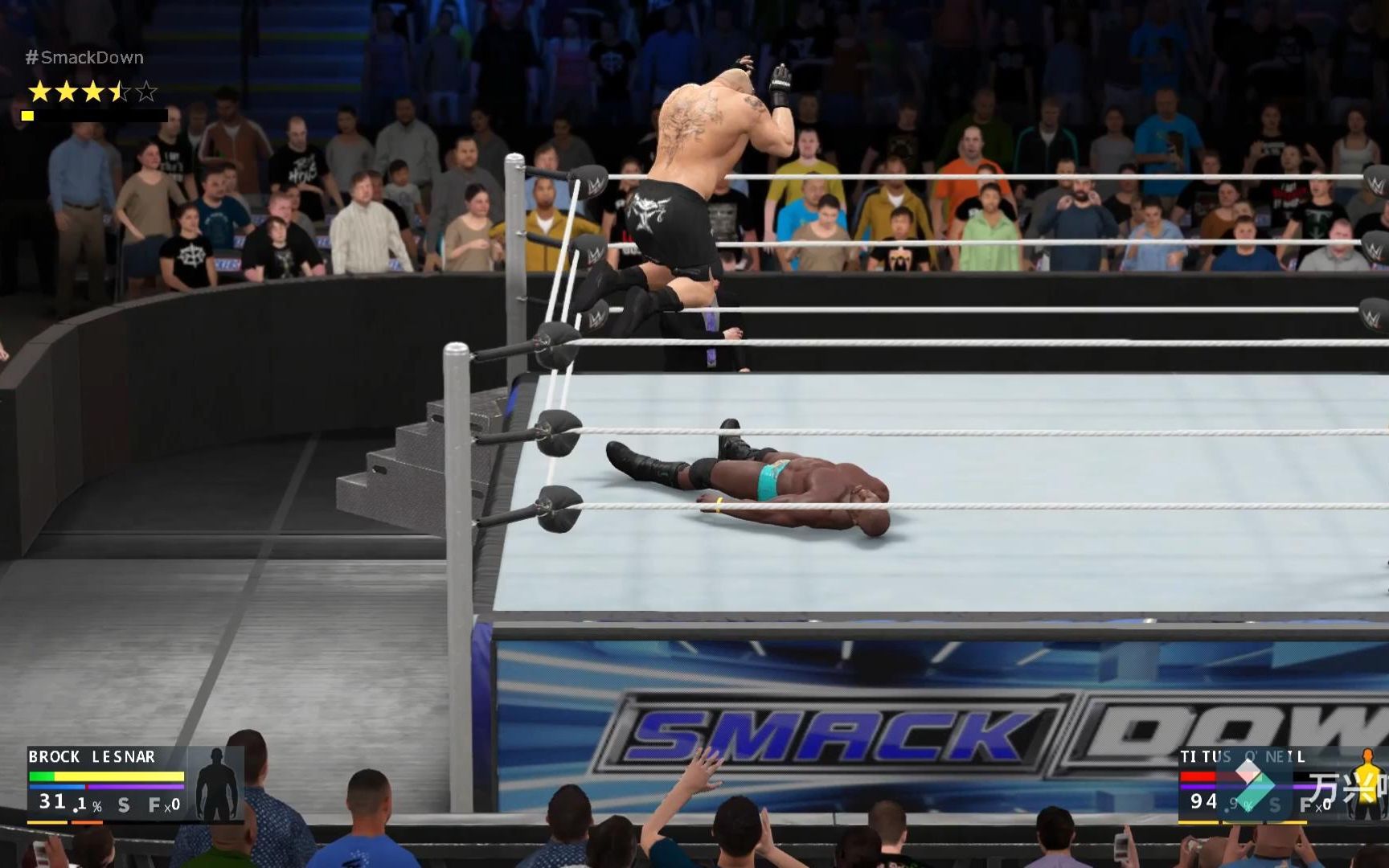 goatmjwwe2k大布pk泰德斯奥尼尔260斤重型猛兽ufcwwe双冠王大布劲爆f5