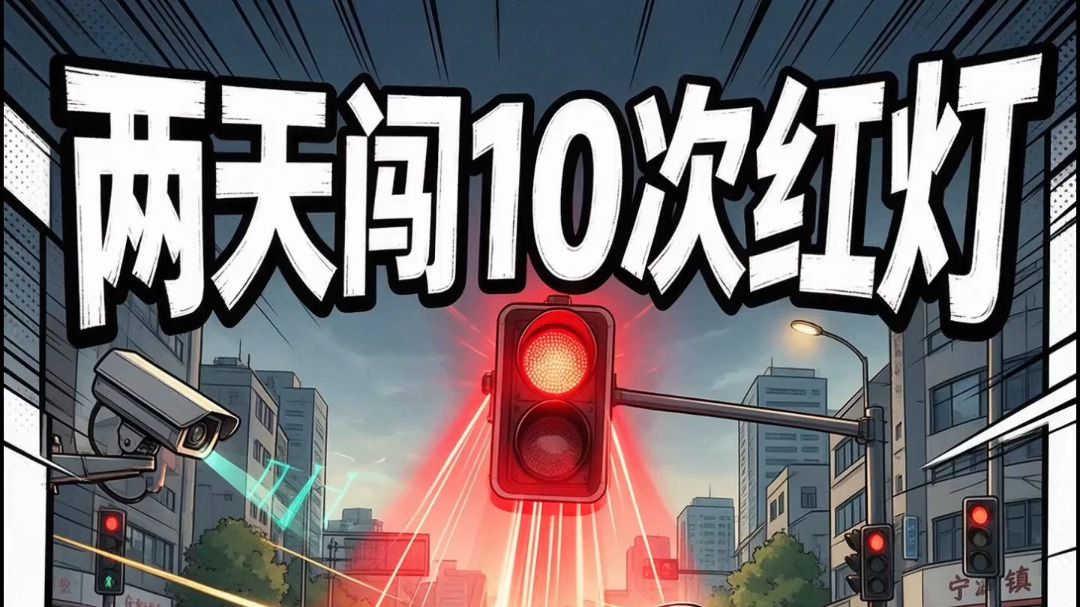 两天闯10次红灯：喜提35天“回炉重造”