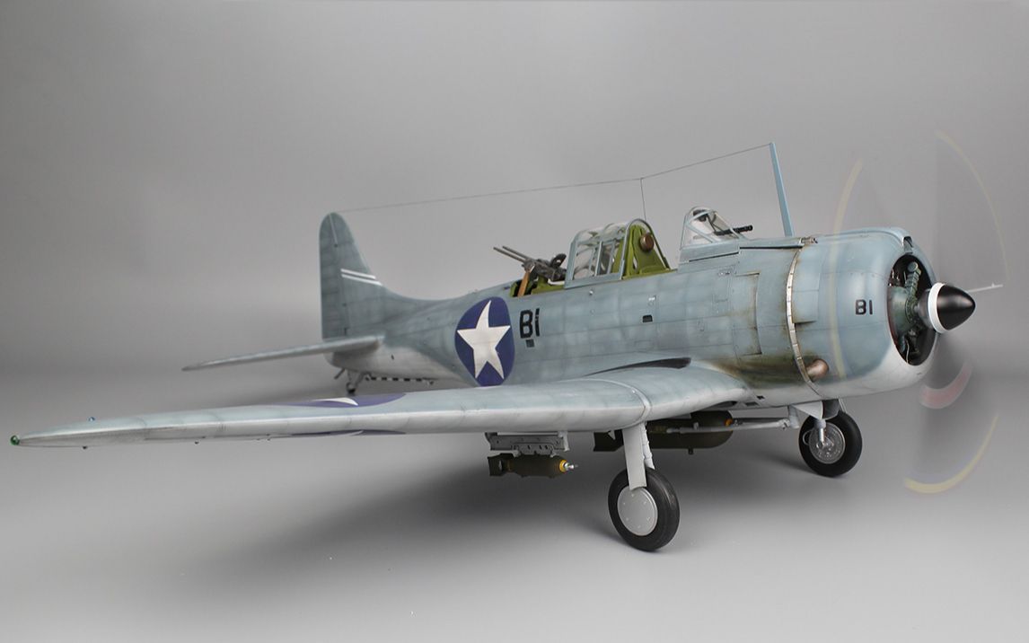 战雷飞行器实体化计划——二战美军sbd无畏俯冲轰炸机 中途岛 百思特