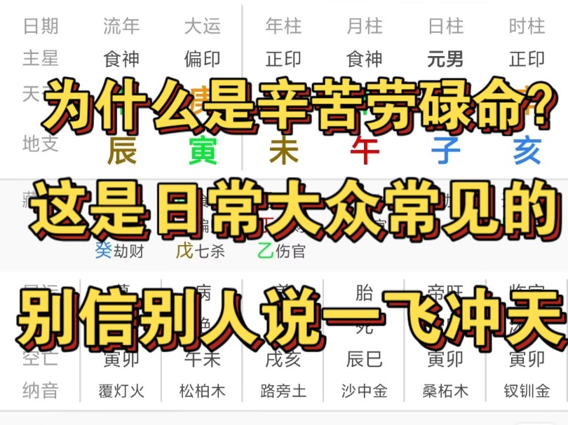 命理分析为什么这种是辛苦的劳碌命?哔哩哔哩bilibili