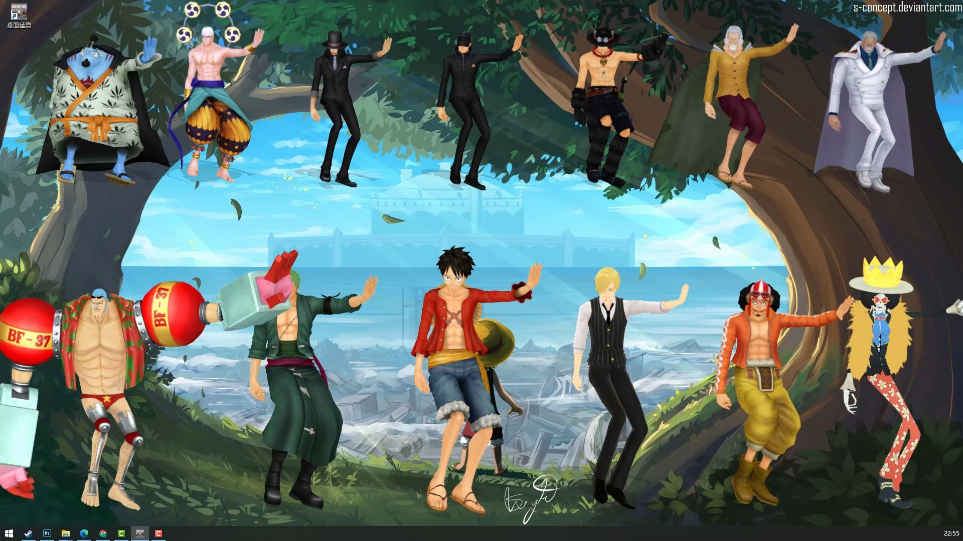 草帽海贼团全员到齐还有艾斯和甚平一起跳rivers太有范了