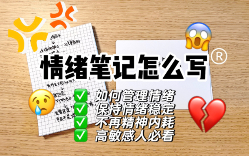 情绪不稳定?答应我一定要试试情绪日记哔哩哔哩bilibili