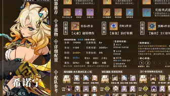 【原神培养图鉴】希诺宁：武器、圣遗物、配队讲解