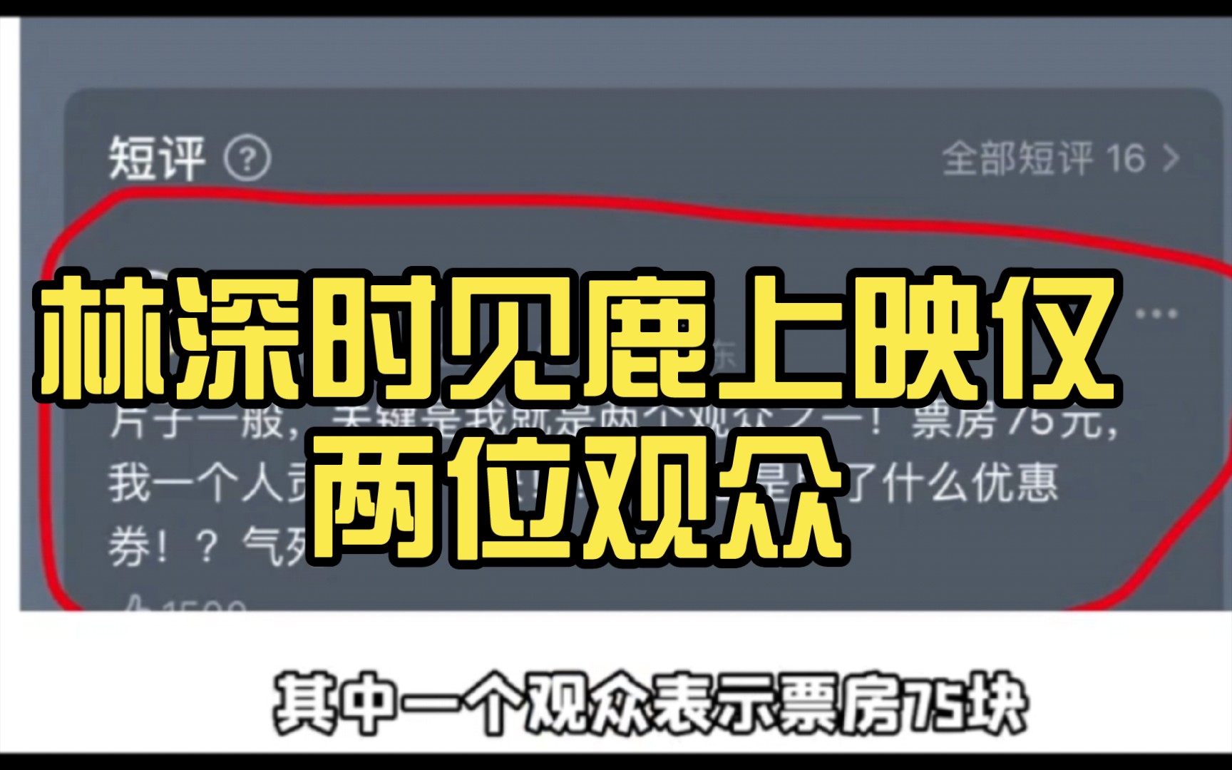 [图]林深时见鹿上映仅两位观众