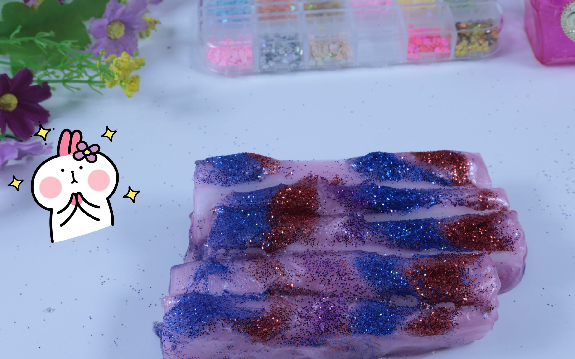 自制无硼砂彩虹海绵椰果泥,制泥过程很解压哦?_哔哩哔哩_bilibili