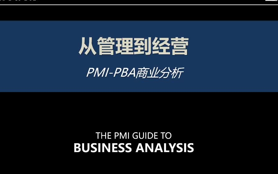 【PBA商业分析】100分钟告诉你企业经营的的底层逻辑.从项目经理到企业高管.哔哩哔哩bilibili