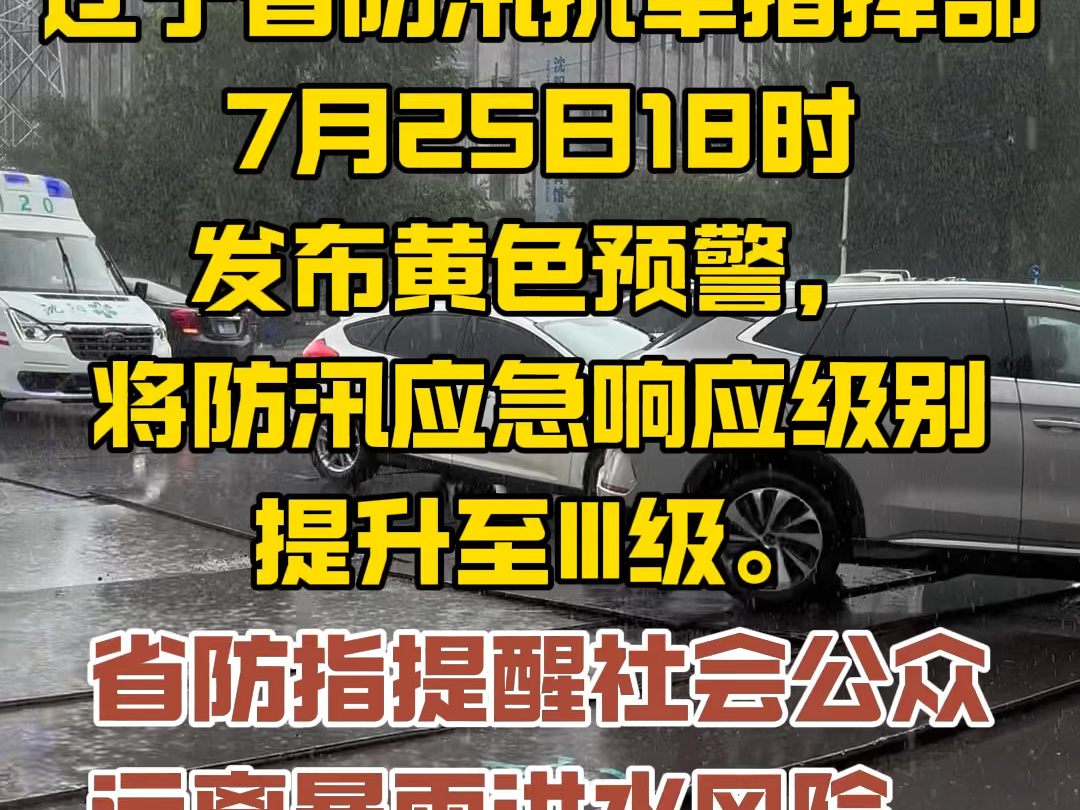 注意了‼️辽宁省防汛抗旱指挥部发布黄色预警!远离暴雨洪水风险,做好个人安全防范.#防汛抗旱第一线线#强对流天气预警 #暴雨天气预警 #辽宁天气...