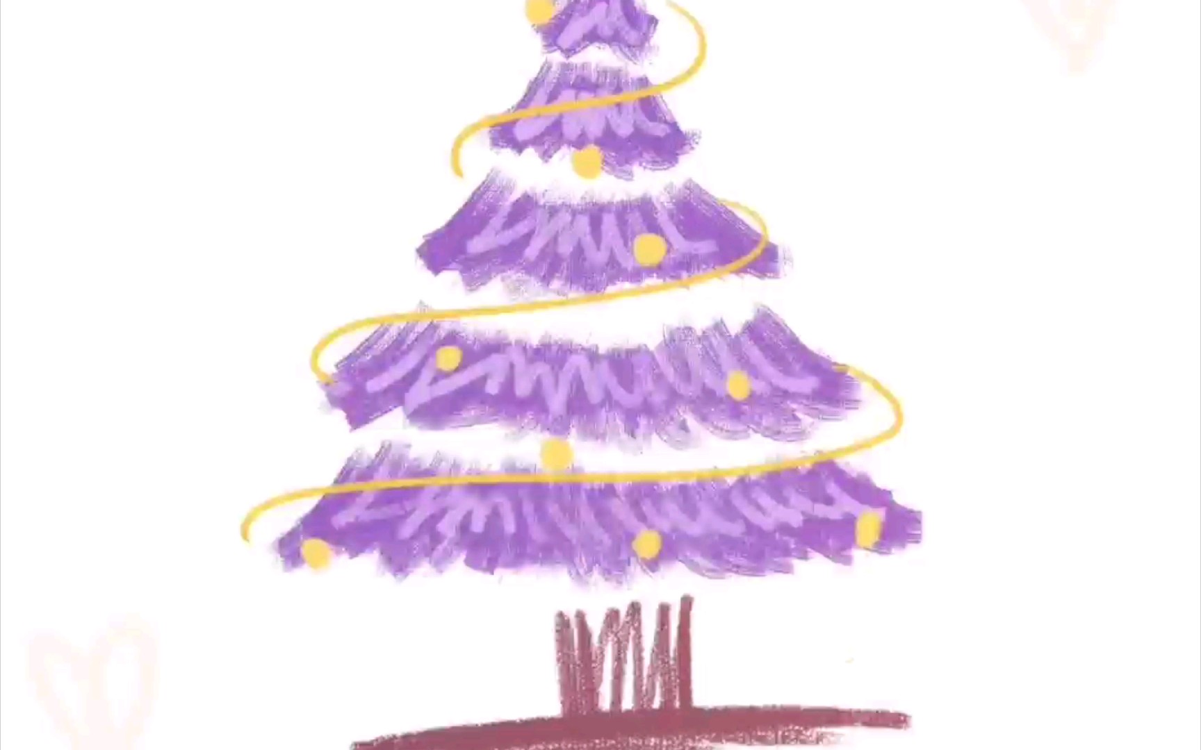 圣诞树简笔画图片彩色图片
