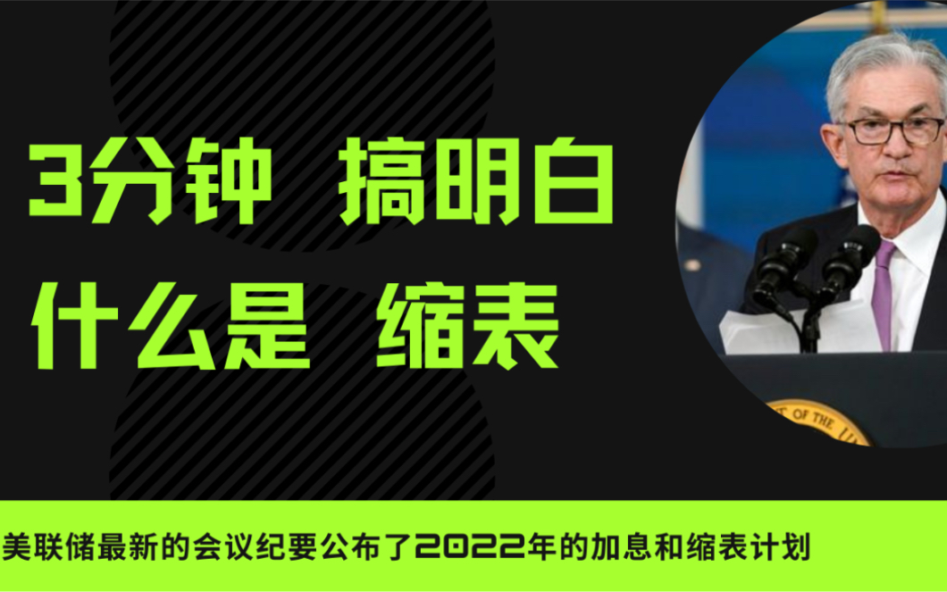 3分钟搞明白到底什么是缩表!美联储缩表为何会引发市场恐慌哔哩哔哩bilibili