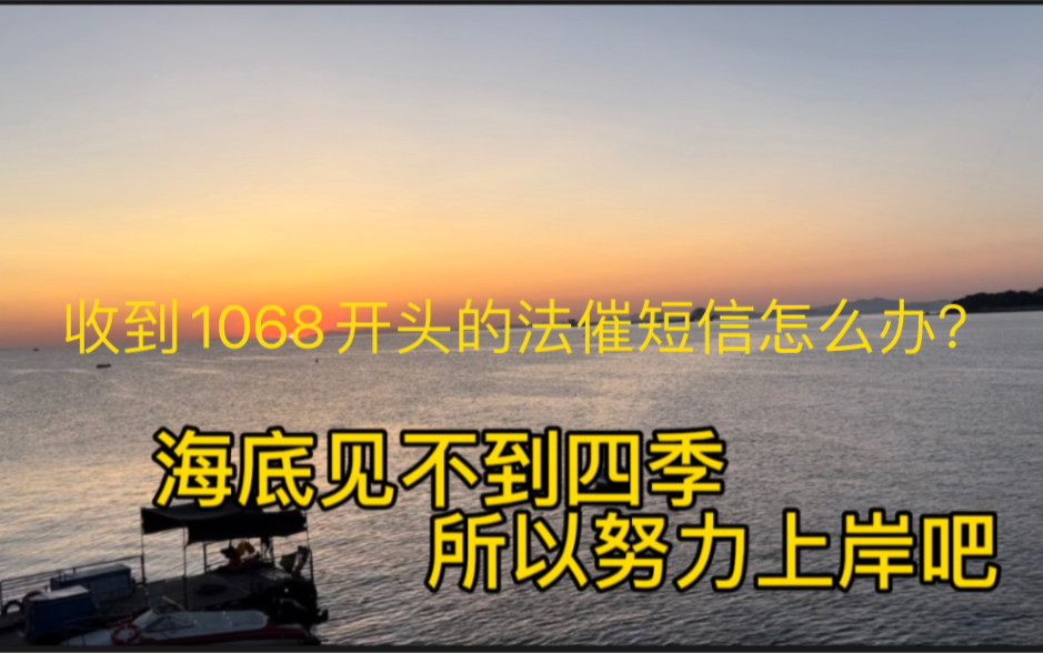 收到1068开头陵水黎族自治县法院法催短信是真是假?哔哩哔哩bilibili