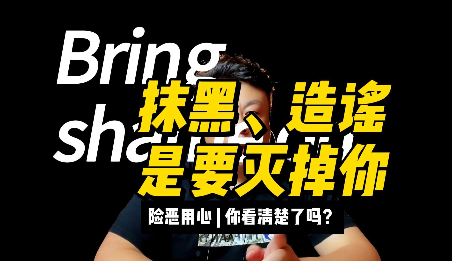 抹黑、造谣、找茬、贴标签、孤立的本质是要灭掉你哔哩哔哩bilibili