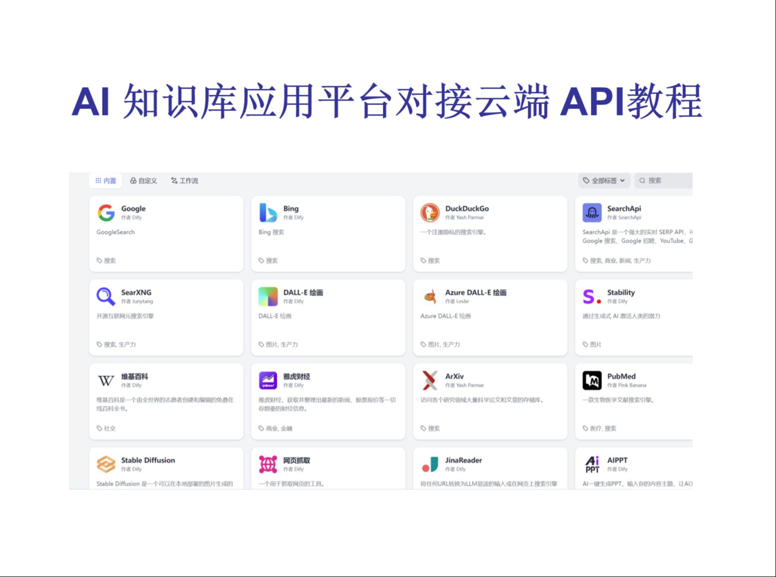 AI 知识库及工作流应用平台对接API 可调用所有云端大模型啦!哔哩哔哩bilibili