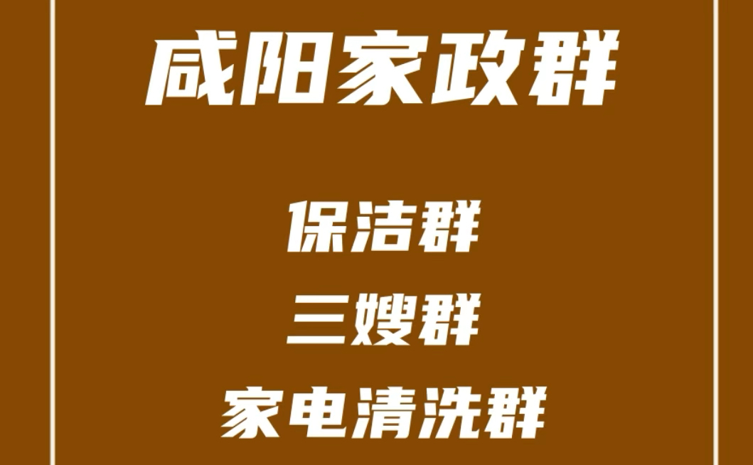 咸阳家政群,咸阳保洁群,咸阳家政阿姨群,咸阳保姆三嫂群,咸阳家电清洗群哔哩哔哩bilibili