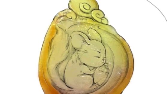 这么可爱的小松鼠谁看了不迷糊松鼠玉雕