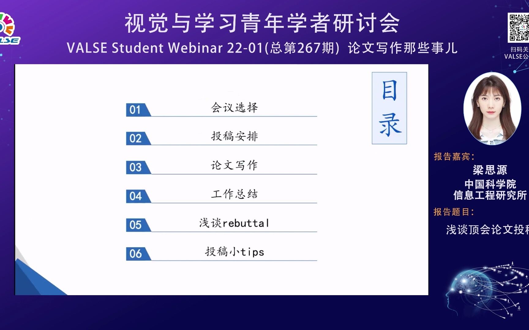 20220113 VALSE Student Webinar【论文写作那些事儿】梁思源:浅谈顶会论文投稿哔哩哔哩bilibili