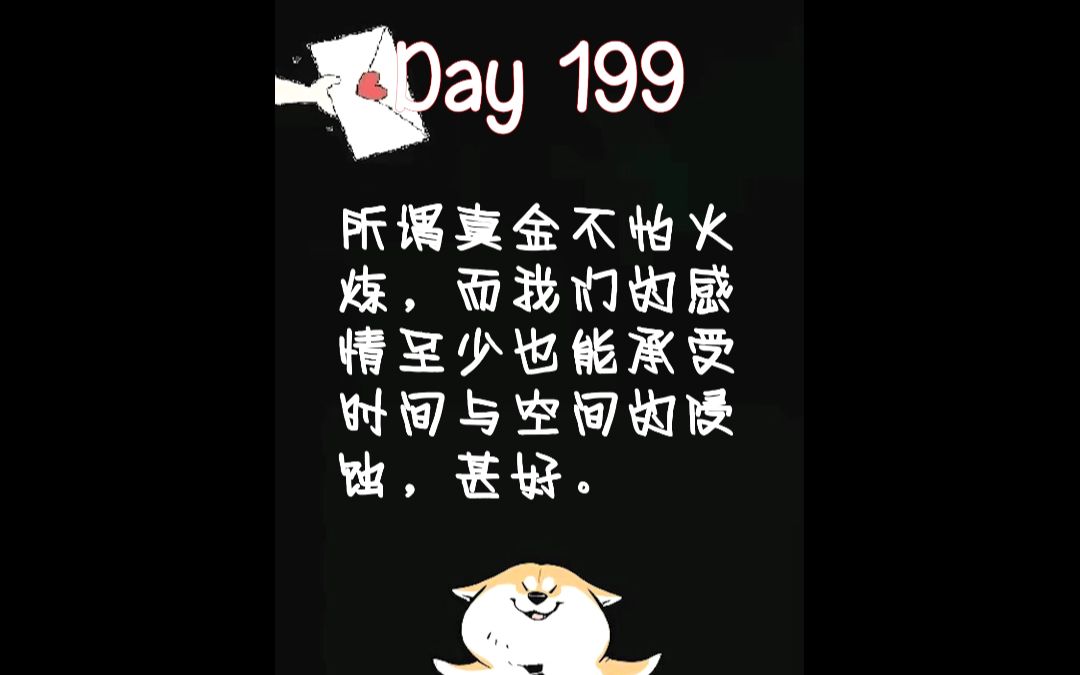 【每日情书Day 199】:你是我的避风港哔哩哔哩bilibili