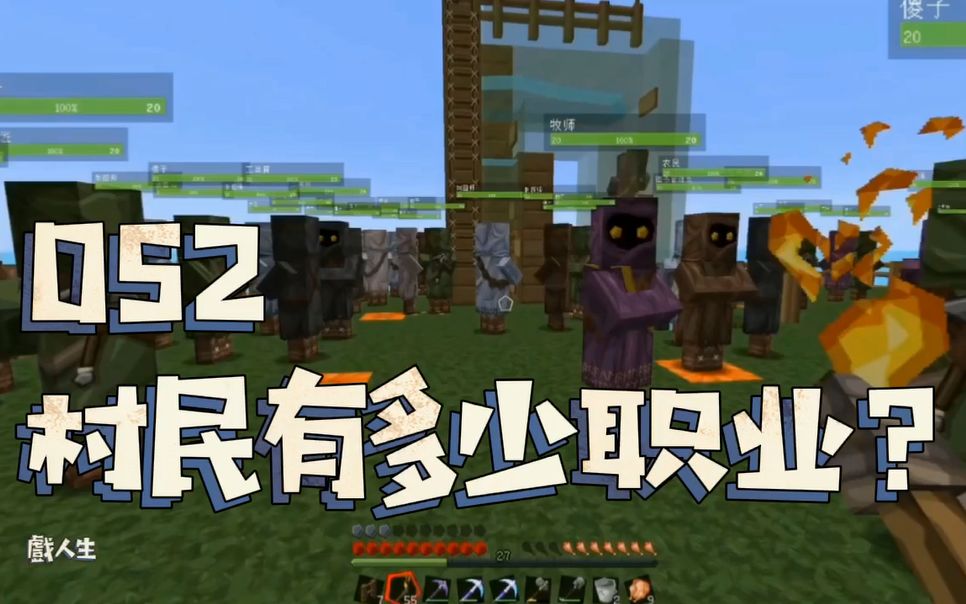 我的世界052_细数!六色系村民一共有多少个职业