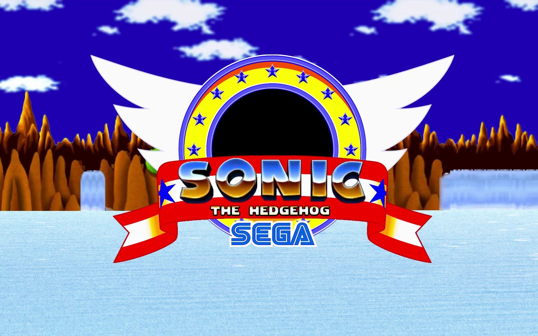 Sonic The Hedgehog logo  HD remake哔哩哔哩bilibili