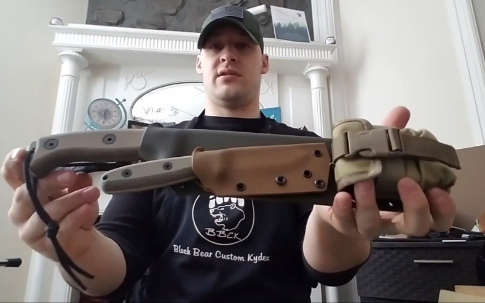 黑熊定制k鞘esee6junglasandrb3sheathsblackbearcustomkydex