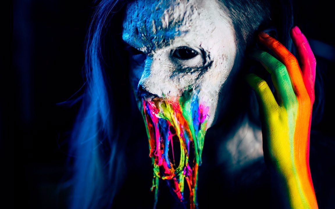 【glam&gore】彩虹霓虹丧尸 特效妆容教程
