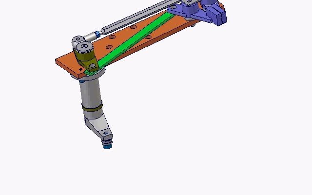 solidworks composer 双摇杆夹紧机构