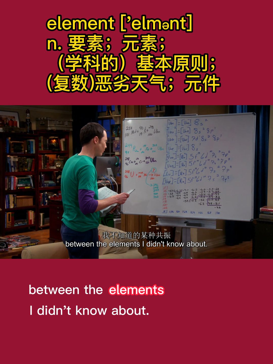 考研英语之上瘾背单词:element哔哩哔哩bilibili