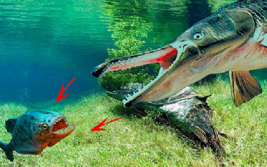 食人鱼vs蟒蛇图片