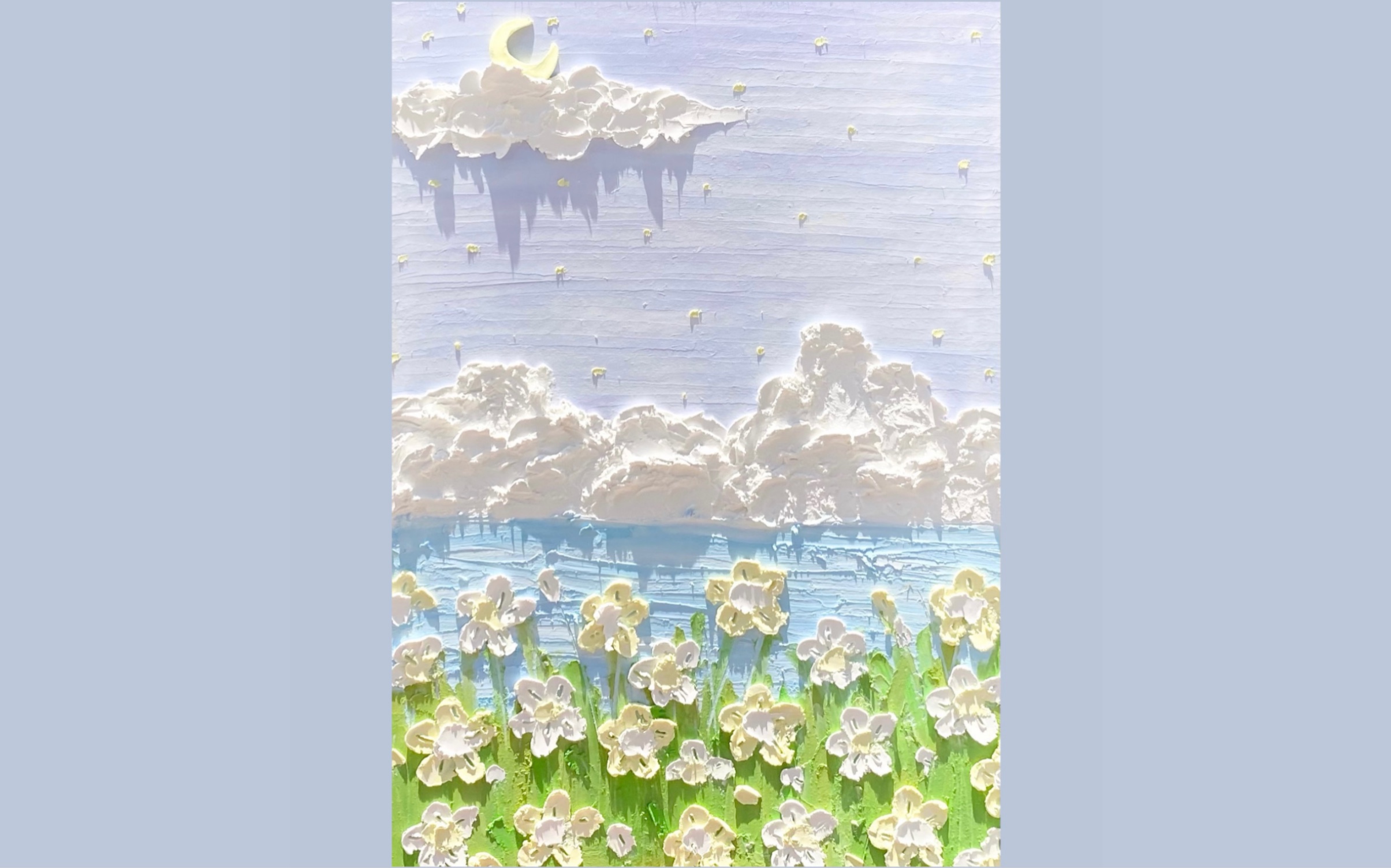 油画棒原创白云超软糯的云朵方法来哒