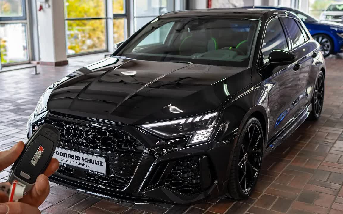 【4k】2022 款奥迪 rs3 sportback,黑色 (400 马力) - 声音和视觉回顾