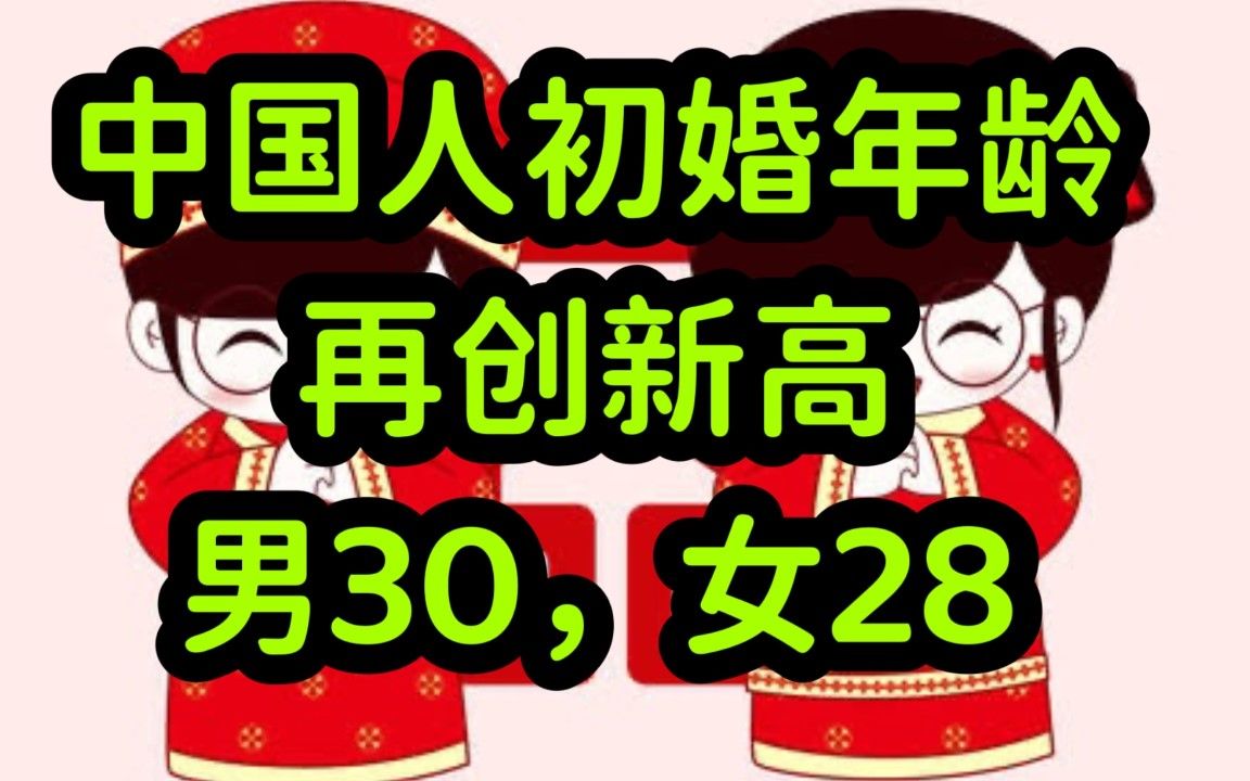 [图]中国人平均初婚年龄升至28.67岁，年轻人恐婚，不婚，晚婚和离婚越来越普遍