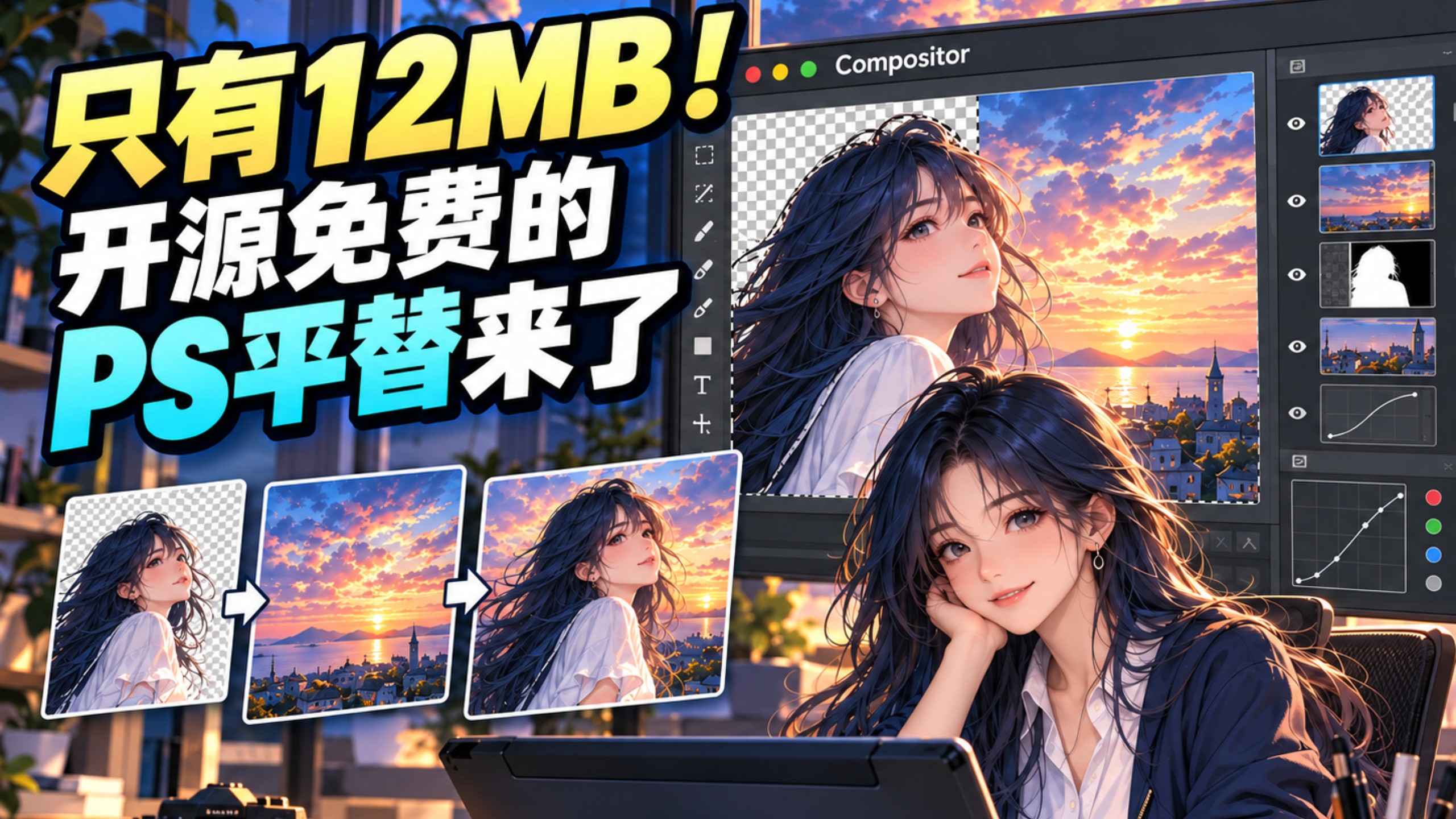 只有12MB！开源免费的PS平替来了