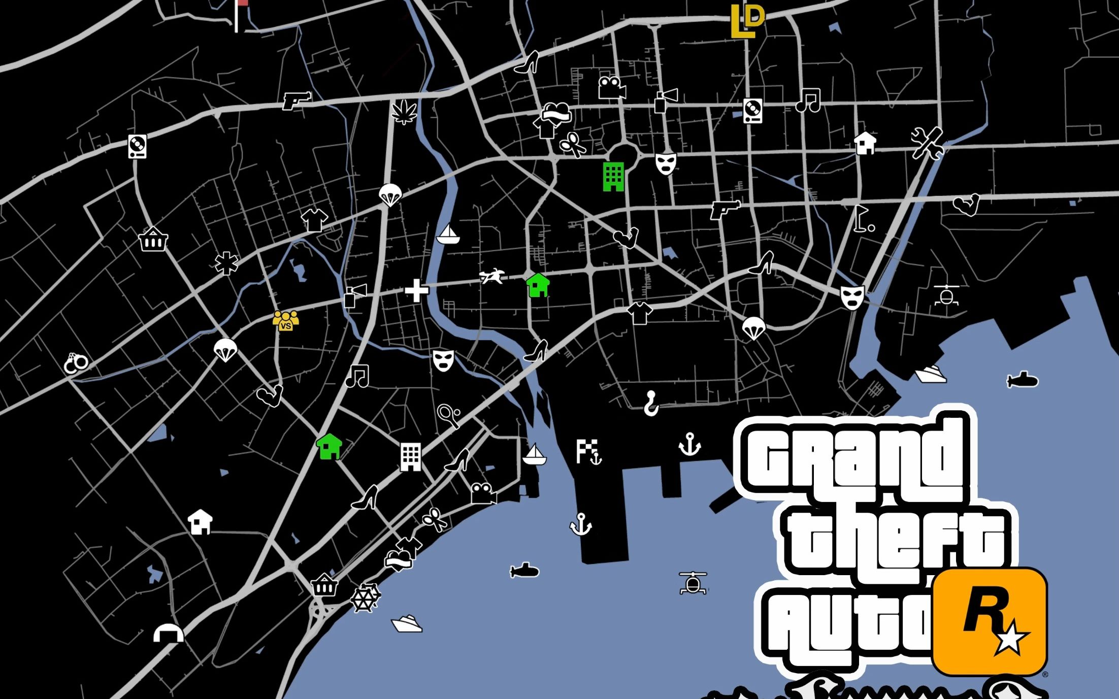 《GTA6》的地图出现了,秦皇岛GTA风格地图gta