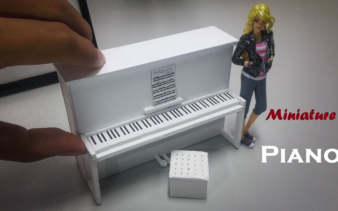 [图]【手工教程】娃用家具-制作迷你钢琴 Miniature - How To Make Tiny Piano For DollHouse