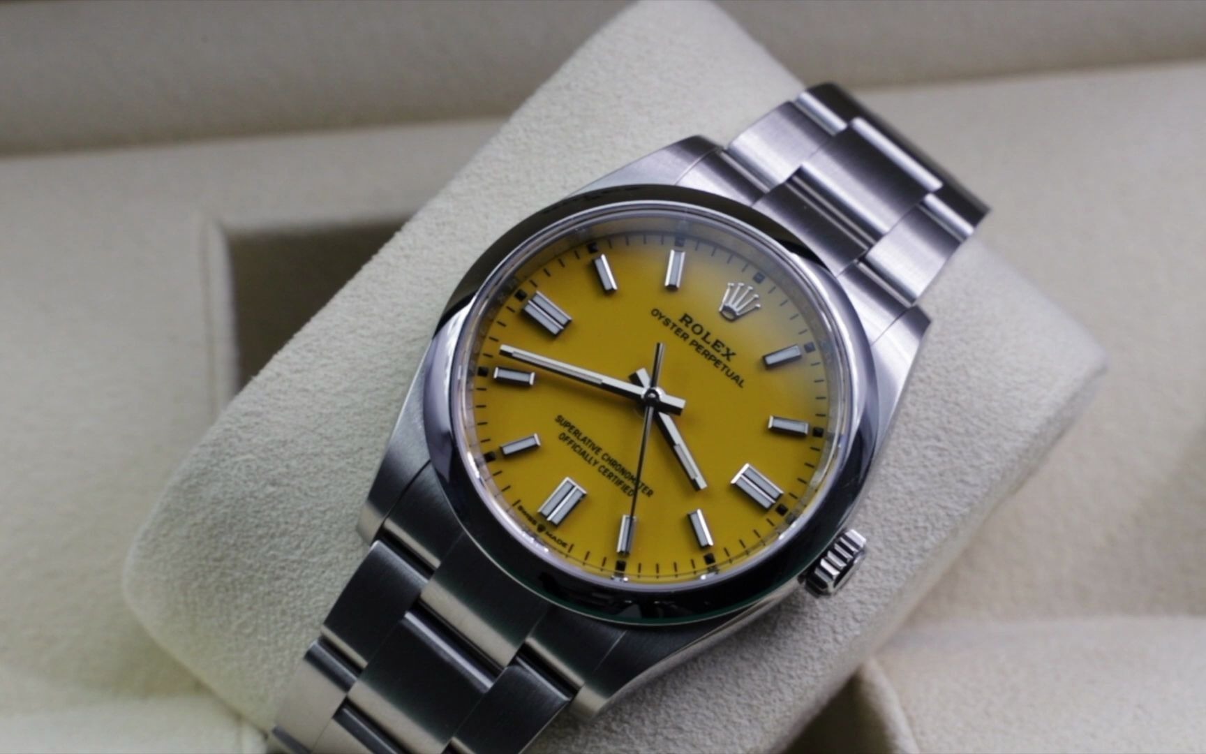 劳力士 2020新款黄色面盘 机械表 oyster perpetual 36 126000