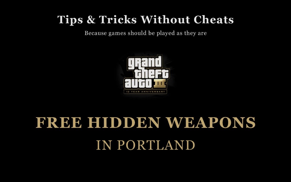 gta3:教你怎样进鬼城隧道