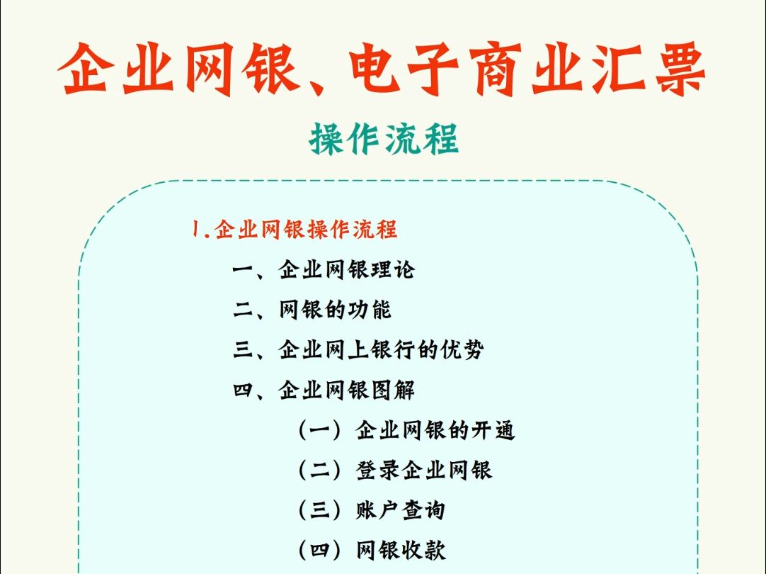 企业网银、电子商业汇票操作流程,出纳都要掌握哔哩哔哩bilibili