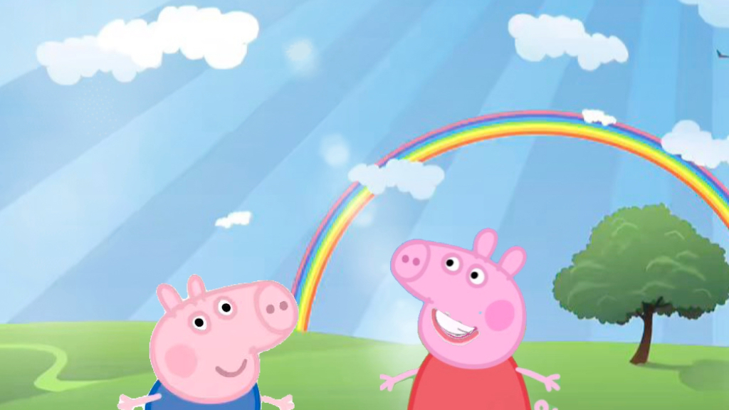 小猪佩奇第三季彩虹图片