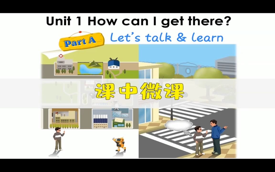 [图]PEP六上 Unit1 How can I get there A Let's talk & learn课中微课.mp4