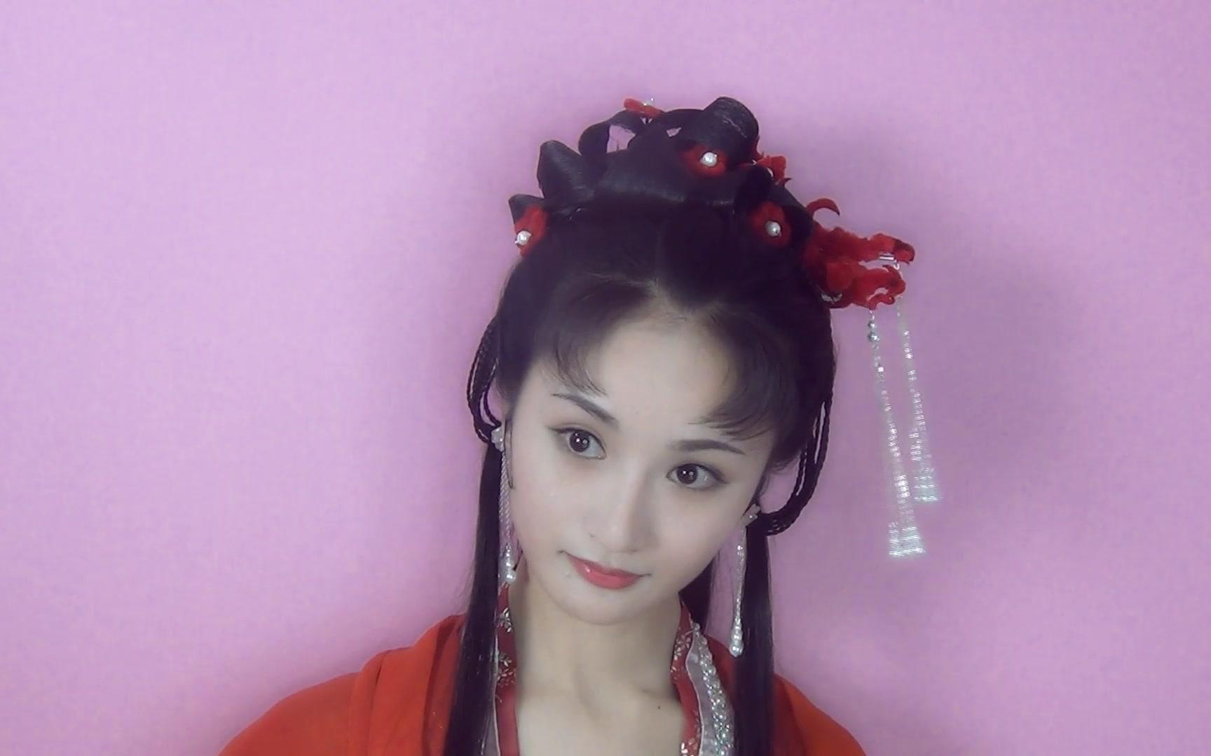 发型教程-古风发型-电视剧上错花轿嫁对郎-李玉湖出嫁发型教程分享