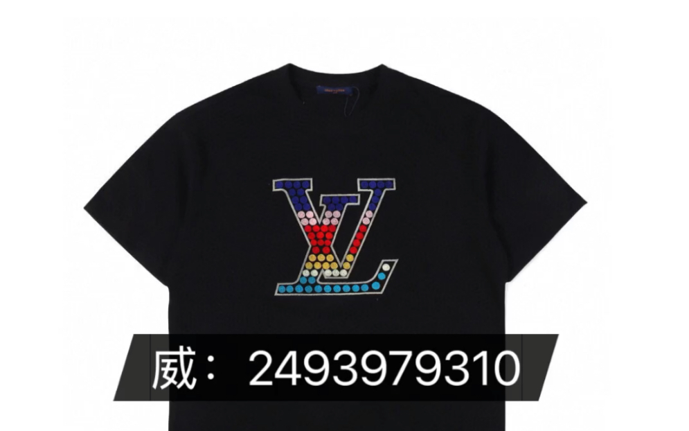 LouisVuitton/路易威登 23ss 彩虹大logo牙刷绣短袖T恤哔哩哔哩bilibili