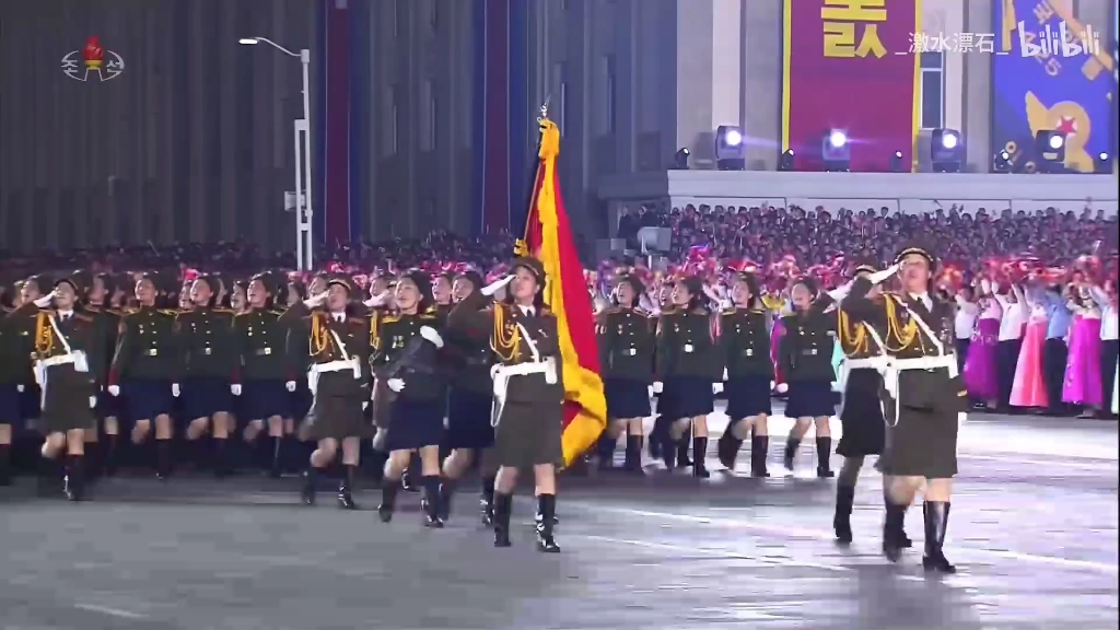 *【阅兵】朝鲜2022年阅兵女兵方队_哔哩哔哩_bilibili