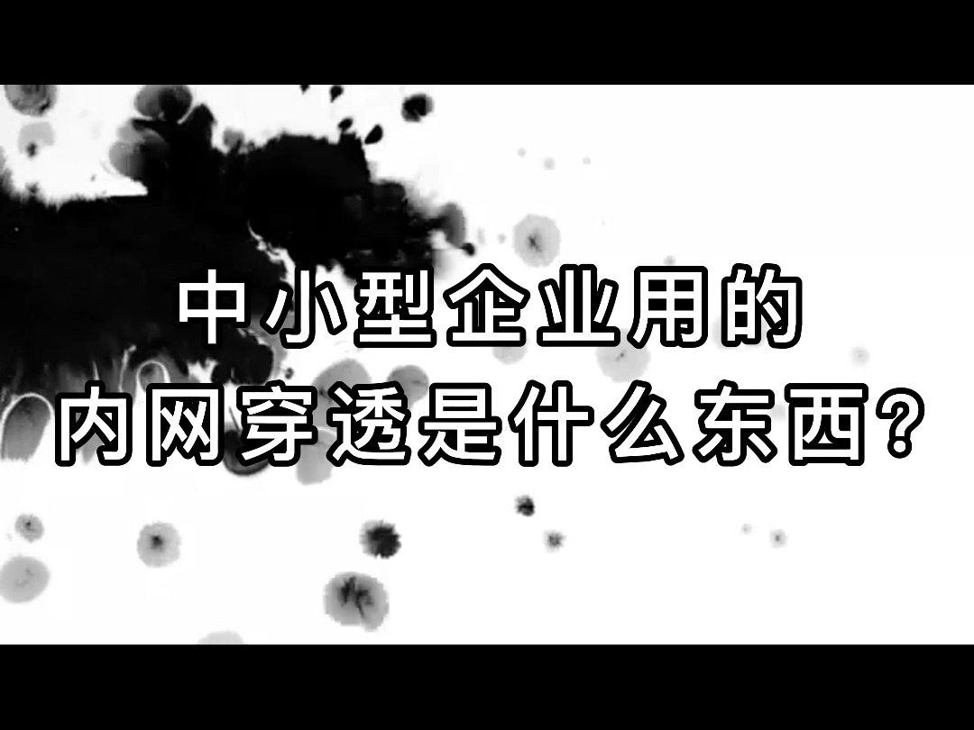 中小型企业用的内网穿透是什么东西?哔哩哔哩bilibili